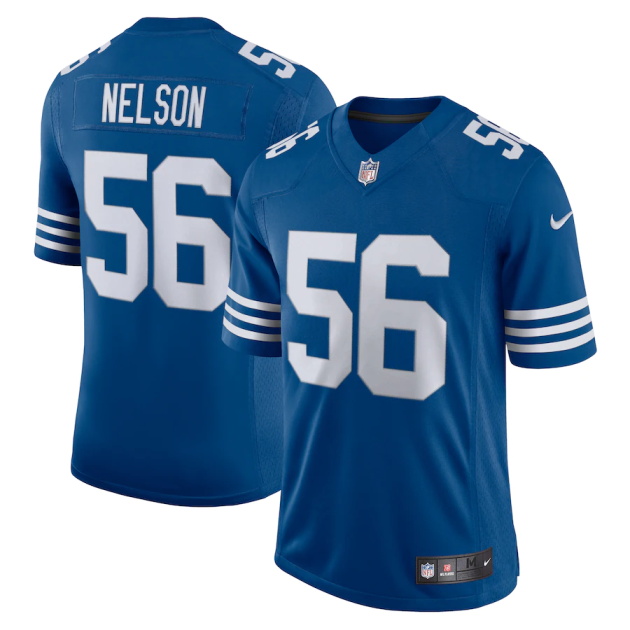 mens nike quenton nelson royal indianapolis colts alternate vapor limited jersey